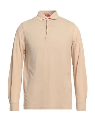 Kired Man Polo Shirt Beige Size 42 Cotton