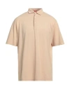 Kired Man Polo Shirt Beige Size 46 Cotton