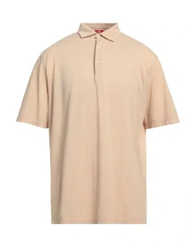 Kired Man Polo Shirt Beige Size 46 Cotton
