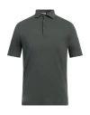 Kired Man Polo Shirt Dark Green Size 42 Cotton