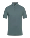 Kired Man Polo Shirt Lead Size 38 Cotton In Grey