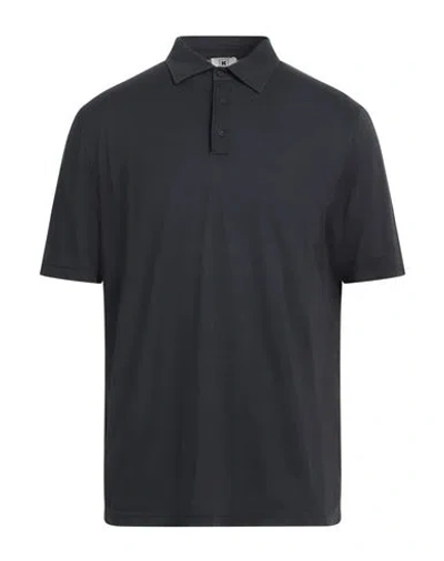 Kired Man Polo Shirt Midnight Blue Size 46 Cotton In Blue