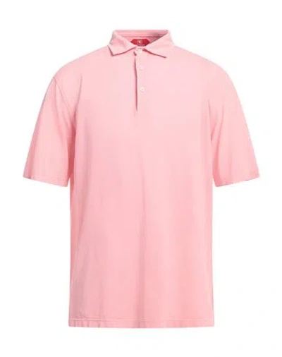 Kired Man Polo Shirt Pink Size 44 Cotton