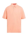 Kired Man Polo Shirt Salmon Pink Size 44 Cotton