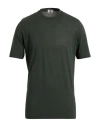 Kired Man T-shirt Dark Green Size 42 Cotton In Green