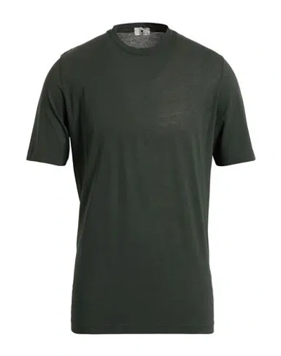 Kired Man T-shirt Dark Green Size 42 Cotton