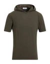 Kired Man T-shirt Military Green Size 48 Cotton, Elastane In Green