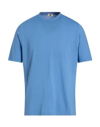 Kired Man T-shirt Sky Blue Size 42 Cotton
