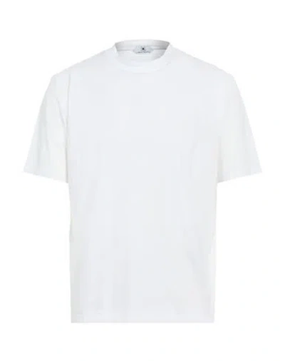 Kired Man T-shirt White Size 50 Cotton, Elastane