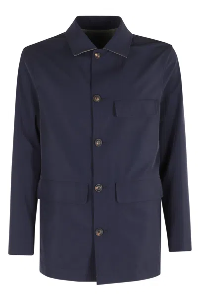 Kired Midnight Blue Reversible Buttoned Polyamide Jacket
