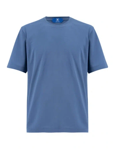 Kired Navy Blue Cotton T-shirt