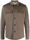 Kired Patch-pockets Wool Jacket In Brown