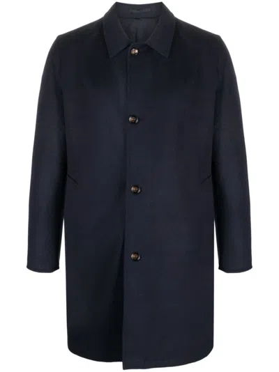 Kired Peak Cashmere Coat In Blue