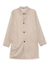 Kired Button-fastening Collared Coat In Gray