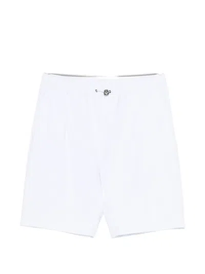 Kired Pleated Drawstring Shorts In White