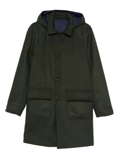 Kired Polyester Viscose Cusna Coat In Green