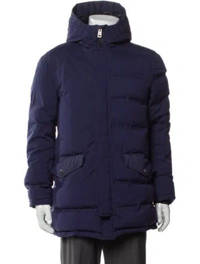 Pre-owned Kired Puffer Coat In Blue