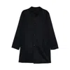 Kired Buttoned Coat In Black
