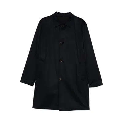 Kired Button-fastening Coat In Blue