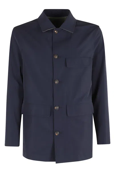 Kired Reversible Flap-pocket Jacket In Blue