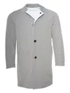 Kired Reversible Buttoned Overcoat In Gray