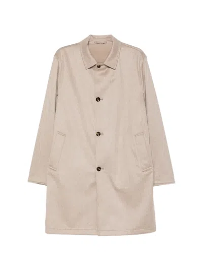 Kired Reversible Button-fastening Coat In Neutral