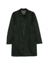 Kired Reversible Button-up Coat In Black