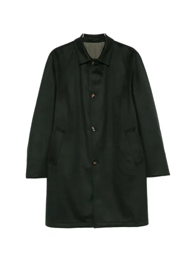 Kired Reversible Button-up Coat In Black