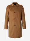 Kired Reversible Single Breasted Coat In Brown