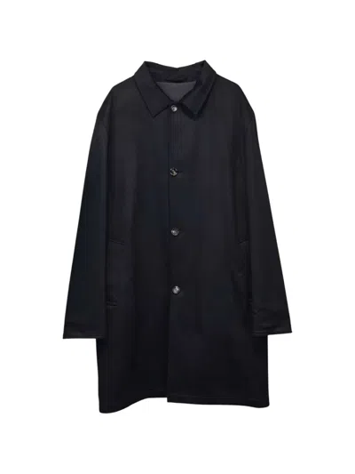 Kired Single-breasted Wool Coat In Black