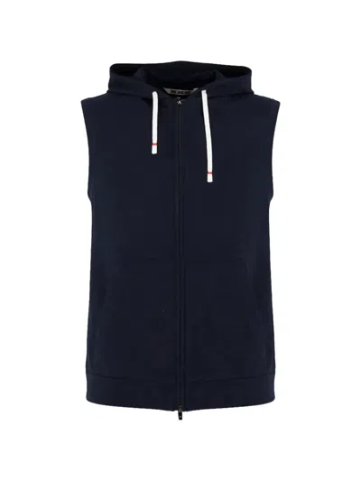 Kired Sleeveless Zip-up Hoodie In Blue