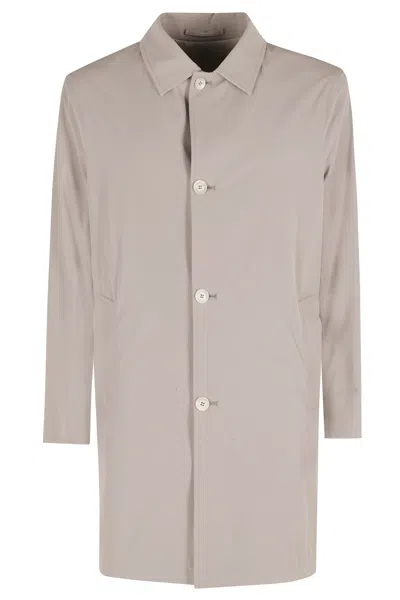 Kired Taupe Reversible Buttoned Polyamide Coat In Neutral