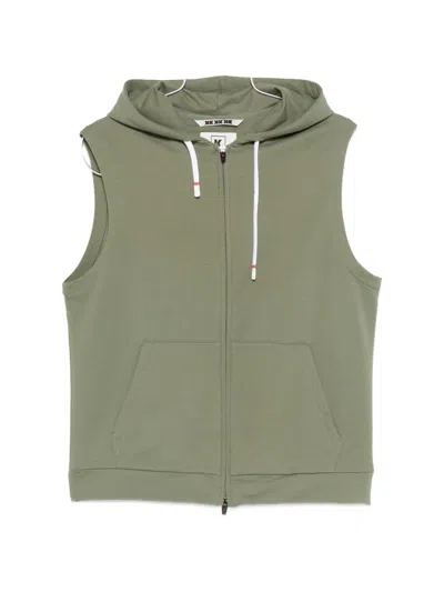 Kired Wazel Hooded Zip Vest In Green