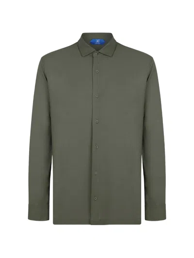 Kired White Capri Long-sleeve Shirt In Green