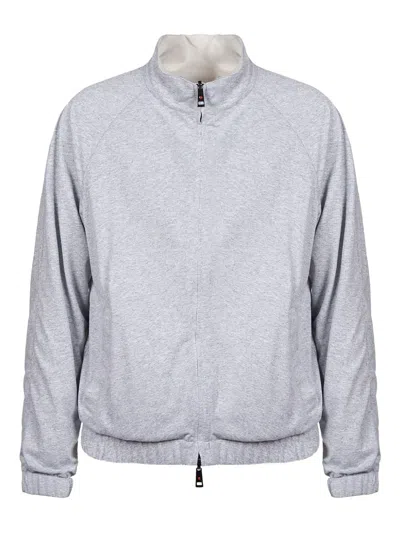 Kired Zip-up Bomber Jacket In Gray