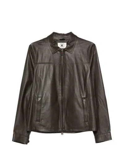Kired Zip-up Jacket In Brown