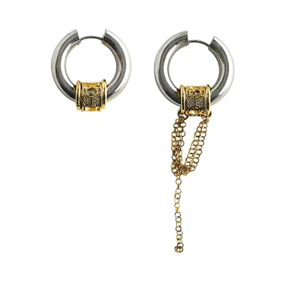 Kirei Women's Gold / Silver Afterglow Earrings – Mixed Metals & Cubic Zirconia In Multi