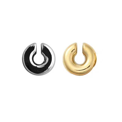 Kirei Women's Gold / Silver Bold Ear Cuff Set – Stainless Steel And Gold Finish