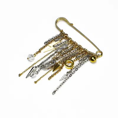 Kirei Women's Gold / Silver Manifesto Statement Brooch In Multi