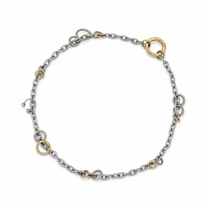Kirei Women's Silver / Gold Satellite Two-tone Chain Necklace In Silver/gold