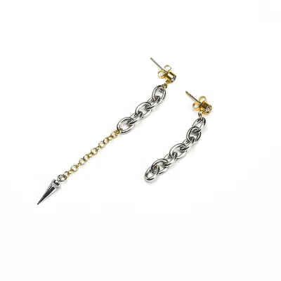 Kirei Women's Silver Keycode Earrings – Hoop Earrings With Pearl & Crystal