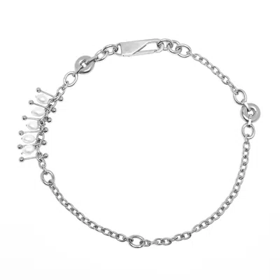 Kirei Women's Silver Purity Freshwater Pearl Chain Necklace