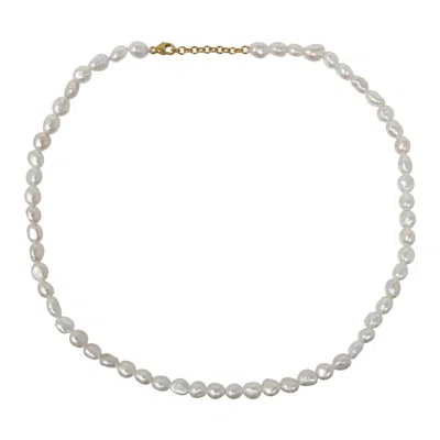 Kiri & Belle Women's Alyssa Baroque Pearl Adjustable Choker Necklace - Gold