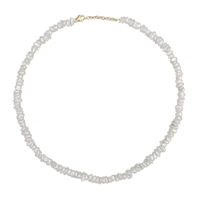 Kiri & Belle Women's Ayla Irregular Keshi Pearl Gold Filled Necklace