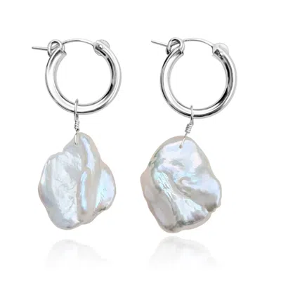 Kiri & Belle Women's Clemmie Petal Pearl Sterling Silver Earrings