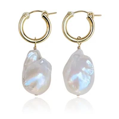 Kiri & Belle Women's Daphne Large Baroque Pearl Gold Filled Earrings