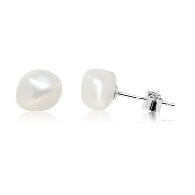 Kiri & Belle Women's Dot Keshi Pearl Sterling Silver Stud Earrings