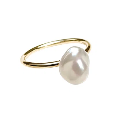 Kiri & Belle Women's Gold Baroque Pearl Ring