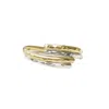 Kiri & Belle Women's Intertwined Gold And Silver Hammered Rings In Gold