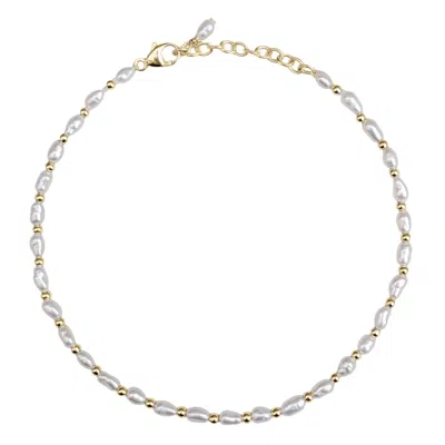 Kiri & Belle Women's Nina Tiny Pearl And Bead Gold Filled Bracelet